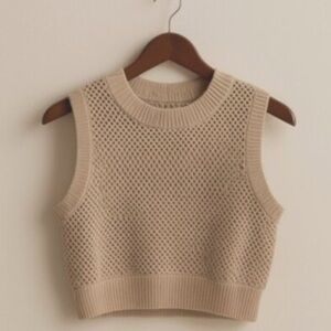 En Saison Tan Sleeveless Knit Top